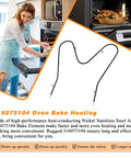 Heavy Duty Oven Bake Heating Element Replacement For Frigidaire And Kenmore Ovens Nickel Stainless Steel Bottom Bake Element