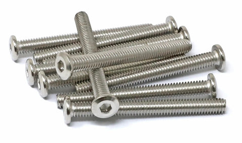 10 Pack 5/16-18 X 3 Inch Stainless Steel 304 Hex Socket Flat Head Cap Screws Bolts For Furniture Bright Finish