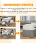 Steps to remove creases from 11 Inch Cube Storage Bins Set Of 4 With PU Leather Handles, High Capacity Fabric Baskets.