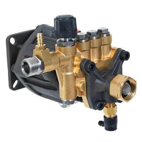 Beefed Up Axial Cam Replacement Pump For Residential Pressure Washers 2800 PSI At Three GPM Three Quarters Inch Horizontal