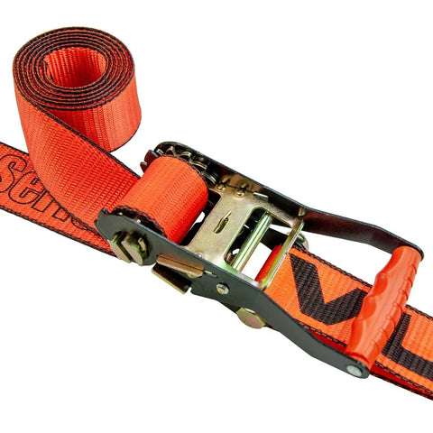Beefy Heavy Duty Car Tie Down Straps 2 Inch Wide By 96 Inch Long 2 Pack With Twisted Snap Hooks PROSeries 3300 Pound Safe Working Load Orange Webbing
