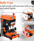 Badass Vertical Cutter And Duplicator Machine With Adjustable Speed Drill Bits For Precision Metal Grooving And No Sweat Door Car Duplication Runs On 110 Or 220 V Plug In Easy Setup, featuring safety lock and forward-backward movement.