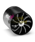 Turbine Air Intake Fuel Saver Dual Fan Turbonator Acceleration System For 2.5 To 3.0 Inch Intake Hose, black metal fan