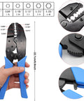 Coaxial Cable Tool Kit With Heavy Duty BNC Crimp Tool And 10 Pcs BNC Male Connectors held in hand, close-up