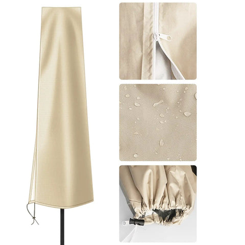 Heavy Duty Outdoor Umbrella Cover For 6 To 9 Foot Patio Umbrellas Built To Last Waterproof Windproof And UV Shield Khaki Garden Parasol Cover