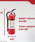Multipurpose Fire Extinguisher For Home Office Dorm And Residential Use 3A40BC Beefed Up All Metal Construction With Rust Resistant Valve