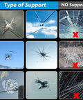 Image showing types of windshield cracks supported by Windshield Repair Kit 2 Pack For Chips And Cracks Quick Fix with highlights.