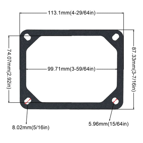 Rocker Valve Cover Gasket Replacement 690971 For Briggs Stratton Engines Fits Models 19H132 19H232 19L132 19L237 201312 201317 201412 202312 49E777 49E877 Works With Toro Cub Cadet MTD Troy Bilt Husqvarna Lawn Equipment, 113.1mm