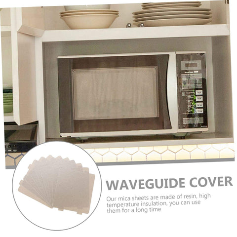 Ten Piece Microwave Cover And Waveguide Mica Sheets Set For Oven Cavity Insulation And Heat Resistance installed in kitchen