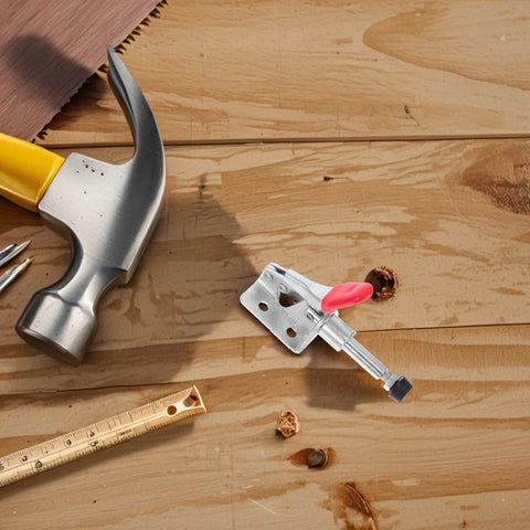 Four Pack Horizontal Toggle Clamps With Nonslip Tips, Quick Release For Welding And Woodworking, Fixed Workholding Clamps