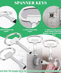All In One 13 Piece Multi Tool Utility Key Kit with four way keys, aluminum alloy spanner keys, and chrome plating for radiators.