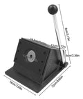 Round Punch Die Cutter 48.5mm Graphic Manual Badge Button Maker Card Cutting Machine with measurements and durable construction