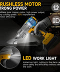 Cordless Sheet Metal Shear For 20V Max Batteries, Brushless 14 Gauge Cutter With LED Work Light, Metal Cutting Tool