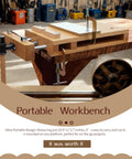 Portable Beech Woodworking Bench Vise With Four Bench Dogs Two Clips And G Type Fixing Clips Desktop Workbench Kit in garage