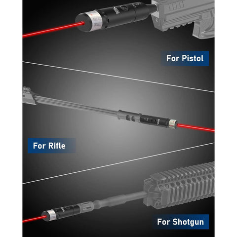 Pro Red Laser Bore Sight Kit with Button Switch 32 Adapters for Pistol, Rifle, and Shotgun Zeroing, Quick Targeting for Hunters