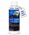 4 Oz Trial Wet Look Stone Sealer by Black Diamond for cracked pavers and patios, offers shine and moisture protection.