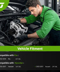Mechanic installing Beefed-Up Alternator Replacement For Hyundai Accent 2012-2017 Veloster 2012-2017 And Kia Rio 2012-2013 1.6L L4