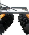 7 Foot 3 Point Notched Disc Harrow Plow Attachment for Category 1 and 2 Tractors with concave discs visible