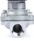 Heavy Duty Stainless Steel Solenoid Valve 110V AC Normally Open With Viton Seal Half Inch Size Built To Last For Diesel Natural Gas