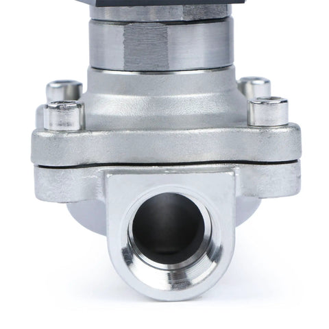 Heavy Duty Stainless Steel Solenoid Valve 110V AC Normally Open With Viton Seal Half Inch Size Built To Last For Diesel Natural Gas