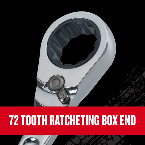 V-Series 8 Piece Combination Ratchet Wrench Set Tough as Nails for Tight Spots, 12 Point Box End, 5 Arc Swing for Quick Fastener Engagement, 15 Offset Knuckle Clearance, Pro Grade Durability for Home Shop and Garage