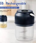 2026 New Electric Garlic Chopper Mini Food Processor Portable Cordless Vegetable Mincer Six Stainless Steel Blades USB rechargeable design.