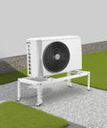 Heavy Duty Mini Split Ground Stand With Adjustable Anti Vibration Support For 9000 To 24000 BTU Ductless AC Heat Pump Galvanized Steel Floor Mount Bracket