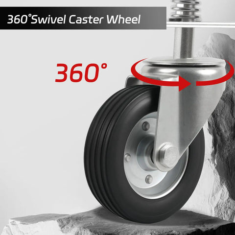 Upgrade Gate Wheel 1700 Lb Load Capacity Heavy Duty 6 Inch Gate Caster With 360 Degree Rotation Spring Loaded