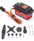 High Torque 14Kg Metal Gear RC Servo Motor tailored for 1/10 scale RC drift cars with mounting hardware and accessories.