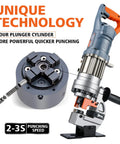 Heavy Duty 1300W Electric Hydraulic Hole Puncher for Metal Plates Up To 6 mm Thick with Lightning Fast 2-3 Second Punching