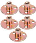 3 Hole Flange T Nut Set In Galvanized Iron For Furniture Fixing And Connection M6 Tee Round Base Nuts Built For Tough Vibration