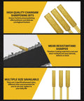 Durable Gold Titanium Chainsaw Sharpener Bits Set For Electric Saws, close-up view of 5/32 3/16 7/32 inch grinding bits