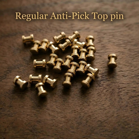 Lock Rekeying Kit With Cylinder Pinning Set showing regular anti-pick top pins for DIY home security.