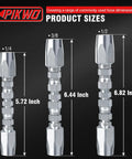 PIKWO 5-piece hydraulic hose field repair kit; reusable chrome-plated metal adapters for 1/4, 3/8, 1/2 in hose IDs