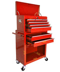 Heavy Duty 8 Drawer Rolling Tool Chest On Wheels With Locking Casters And Detachable Mobile Case open drawers