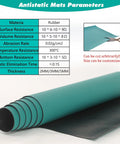ESD Antistatic Rubber Mat Roll For Electronics Long Desk Soldering Pad With Lengths From 3 To 13 Feet, Heat Resistant