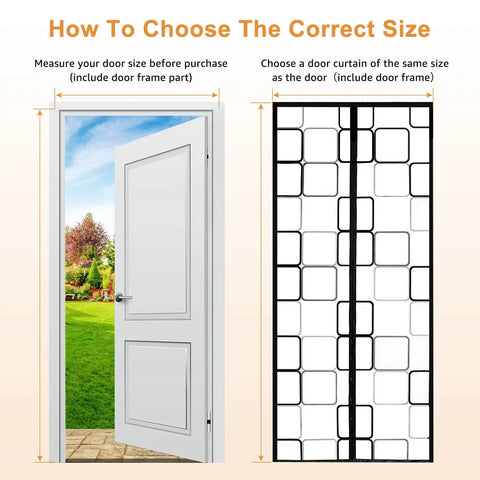 How to choose size for Magnetic Insulated Door Curtain 36x82 Inch Thermal Seal For Winter Weather Keeps Cold Air Out And Warm Air In