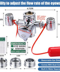 Faucet Mounted Eye Wash Kit With Emergency Continuous Flow Eyewash Station includes adapters, inspection tag, and sign