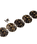 Five Piece Iron Vintage Key Hasp Lock Kit for Wooden Boxes and Jewelry Boxes, Old School Buckle Latch Clasp 44x34mm with screws