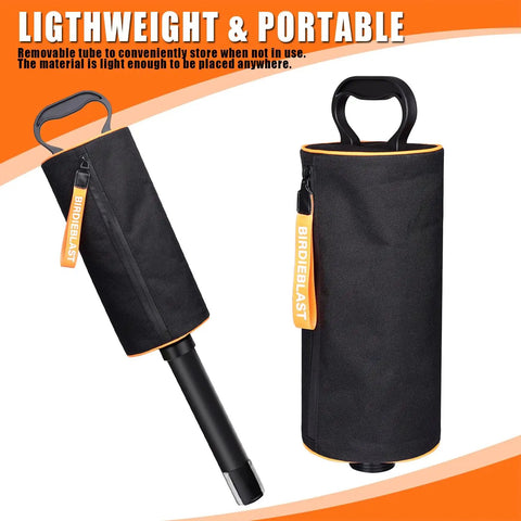 Portable Shag Bag for Golf Balls With Removable Tube Holds Up To 70 Balls Lightweight Ball Retriever For Easy Pickup And Practice Orange.