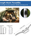 Heavy Duty 304 Stainless Steel Pulley Kit With Extra Long Nylon Rope For Flag Poles Clotheslines Garage Hoists And Pro Level Diy Builds That Handle Big Loads No Sweat Without Skipping A Beat, showcasing tent setup and accessories.