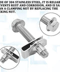 Chevy Fuel Tank Strap Bolts Kit 304 stainless steel gas tank strap bolts for Silverado close-up with locking nut and screw detail