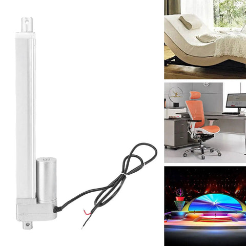Heavy Duty Electric Linear Actuator With Quiet Limit Switch For Tripod And Projector Lift, Featuring Durable Aluminum Build, 1500n Force, And Smooth Silent Motion Control For Home Or Pro Setup - close-up view