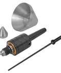 Heavy Duty Dual Bearing Live Center For Woodworking Lathes And Wood Turning Projects with accessories displayed