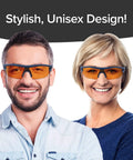 Two people wearing Storm-Ready Glare-Reducing Glasses For Driving In Rain And Snow, Rain Or Shine Visibility Boost, stylish design