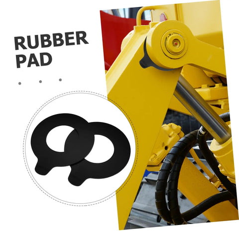Bulletproof Pair Of Round Rubber Gasket Shim For Excavator Arm No Shake Shock Absorption Pad Industrial Cushion Tough Noise Dampening Rubber Washers.