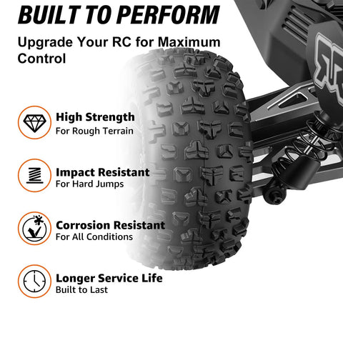 Arrma Aluminum Alloy Front And Rear Suspension Arms Set For One Sixteenth Mini Kraton 3S Upgrade Parts Replace ARA 2674 ARA 2675 Black