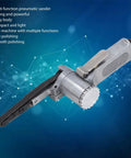 Rock Solid Quarter Inch Pneumatic Belt Sander Hella Durable Stainless Steel Handheld Angle Grinder for smooth metal finishing.
