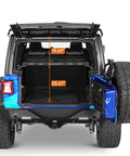 Rear Trunk Cargo Rack Basket Tray For Jeep Wrangler JK 2007 To 2026 Four Door Hardtops with measurements visible