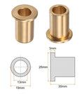 Top Shelf Bronze Flange Bearing Sleeve 13MM Bore 19MM OD 30MM Long With 3MM Thick Flange Self Lubricating Industrial Bushing on display